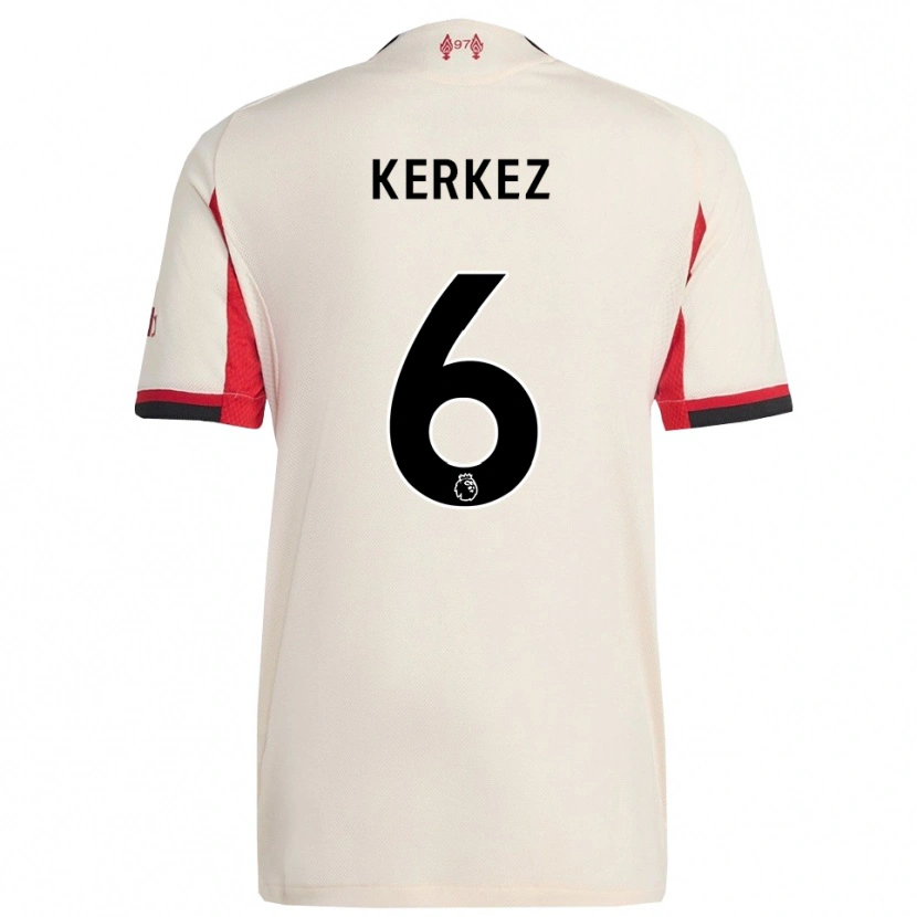 Danxen Mænd Milos Kerkez #6 Hvid Sort Udebane Spillertrøjer 2025/26 Trøje T-Shirt