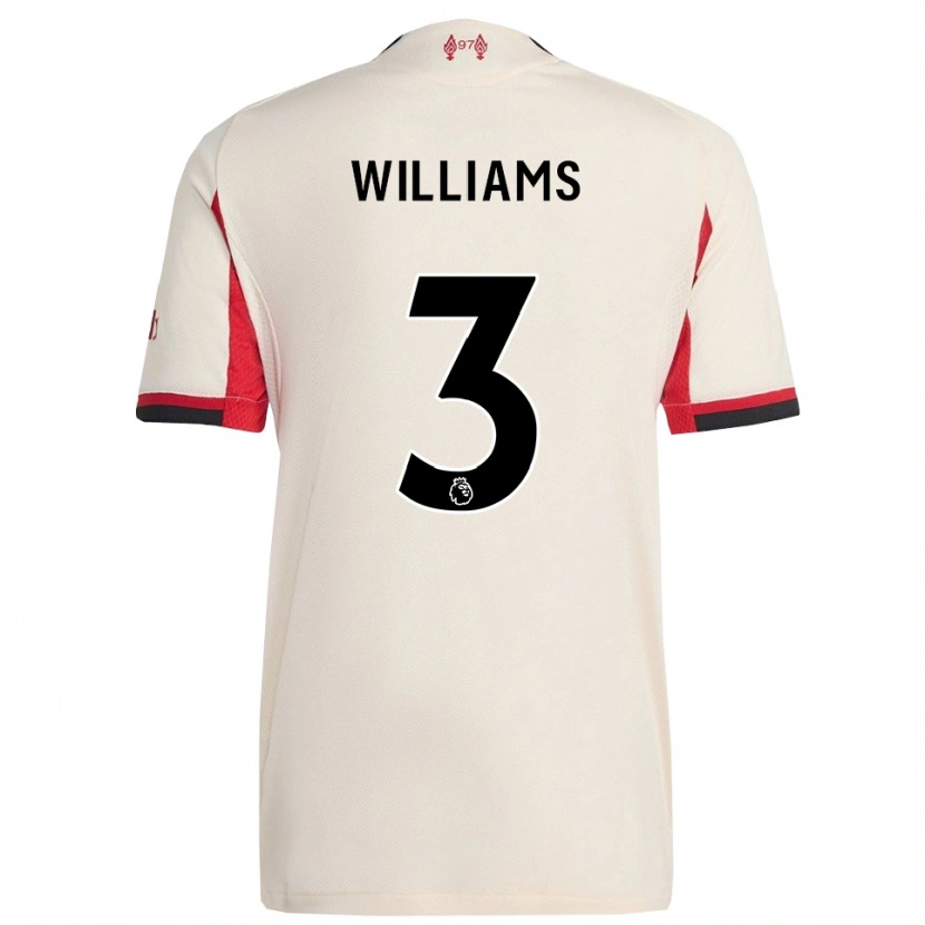Danxen Mænd Cameron Williams #3 Hvid Sort Udebane Spillertrøjer 2025/26 Trøje T-Shirt