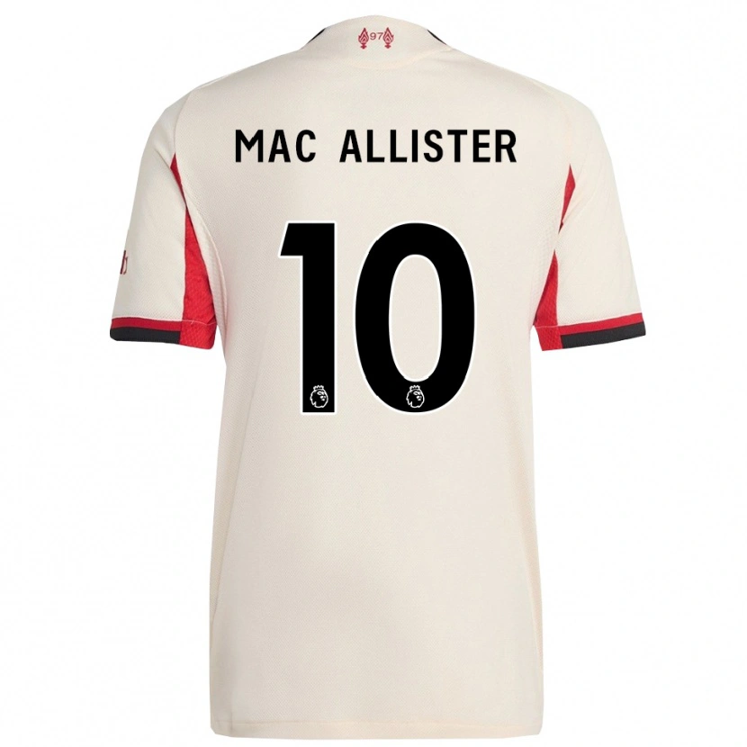 Danxen Mænd Alexis Mac Allister #10 Hvid Sort Udebane Spillertrøjer 2025/26 Trøje T-Shirt