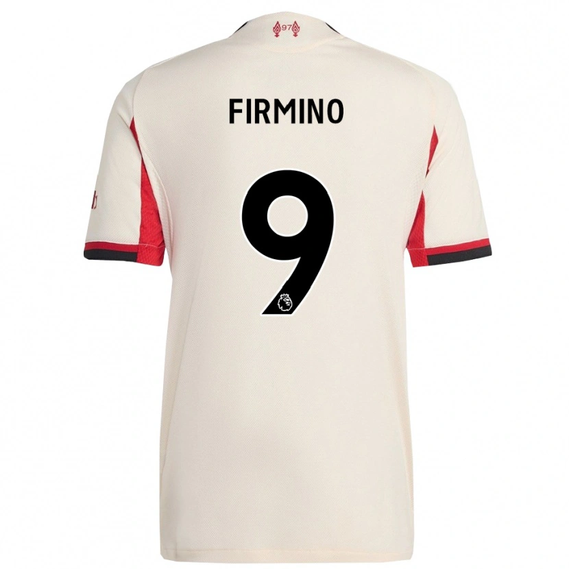 Danxen Mænd Roberto Firmino #9 Hvid Sort Udebane Spillertrøjer 2025/26 Trøje T-Shirt