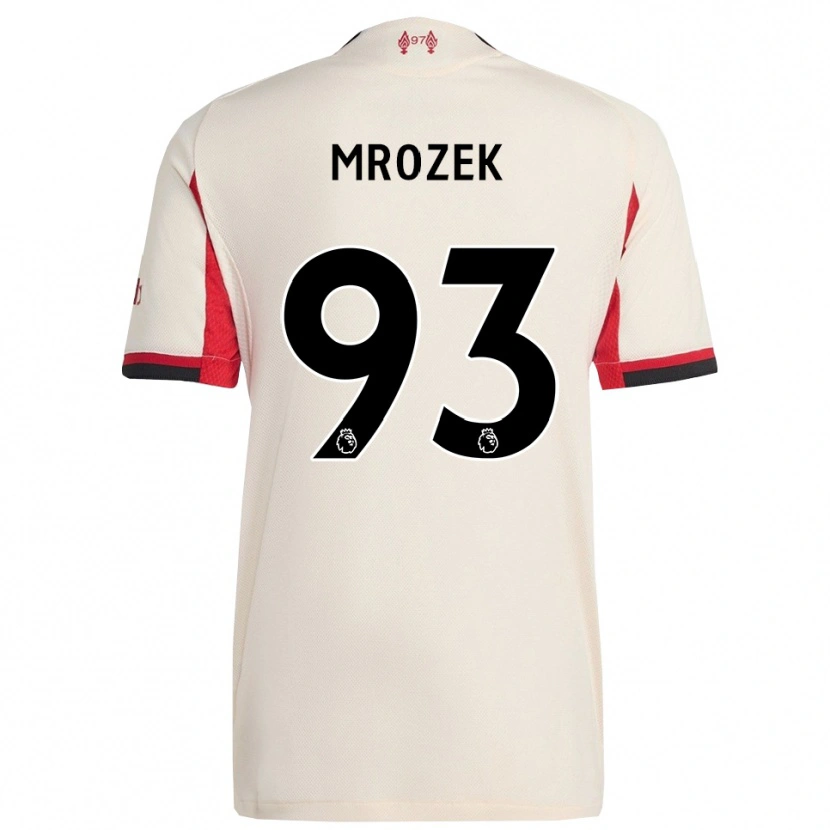 Danxen Mænd Fabian Mrozek #93 Hvid Sort Udebane Spillertrøjer 2025/26 Trøje T-Shirt