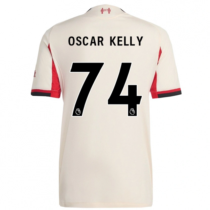 Danxen Mænd Oscar Kelly #74 Hvid Sort Udebane Spillertrøjer 2025/26 Trøje T-Shirt