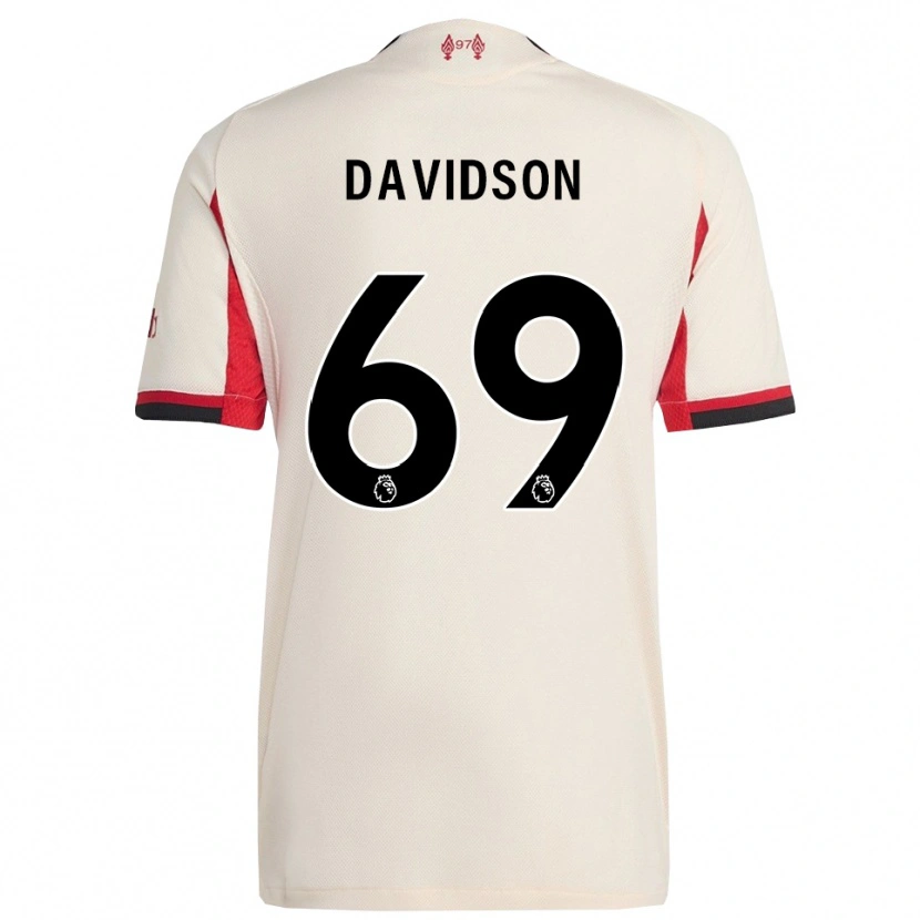Danxen Mænd Josh Davidson #69 Hvid Sort Udebane Spillertrøjer 2025/26 Trøje T-Shirt