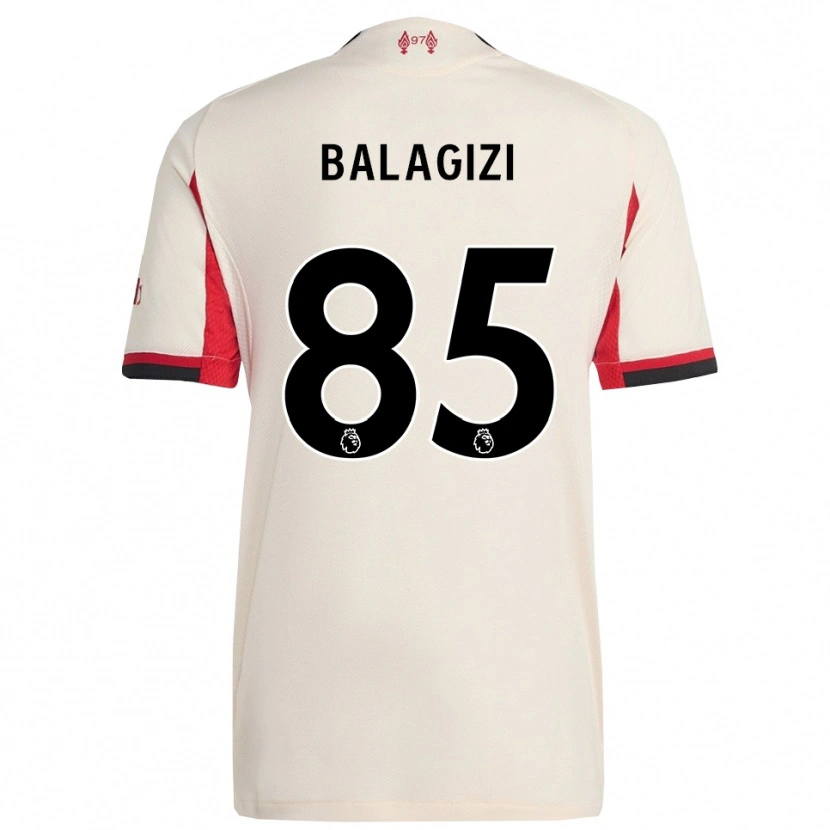 Danxen Mænd James Balagizi #85 Hvid Sort Udebane Spillertrøjer 2025/26 Trøje T-Shirt