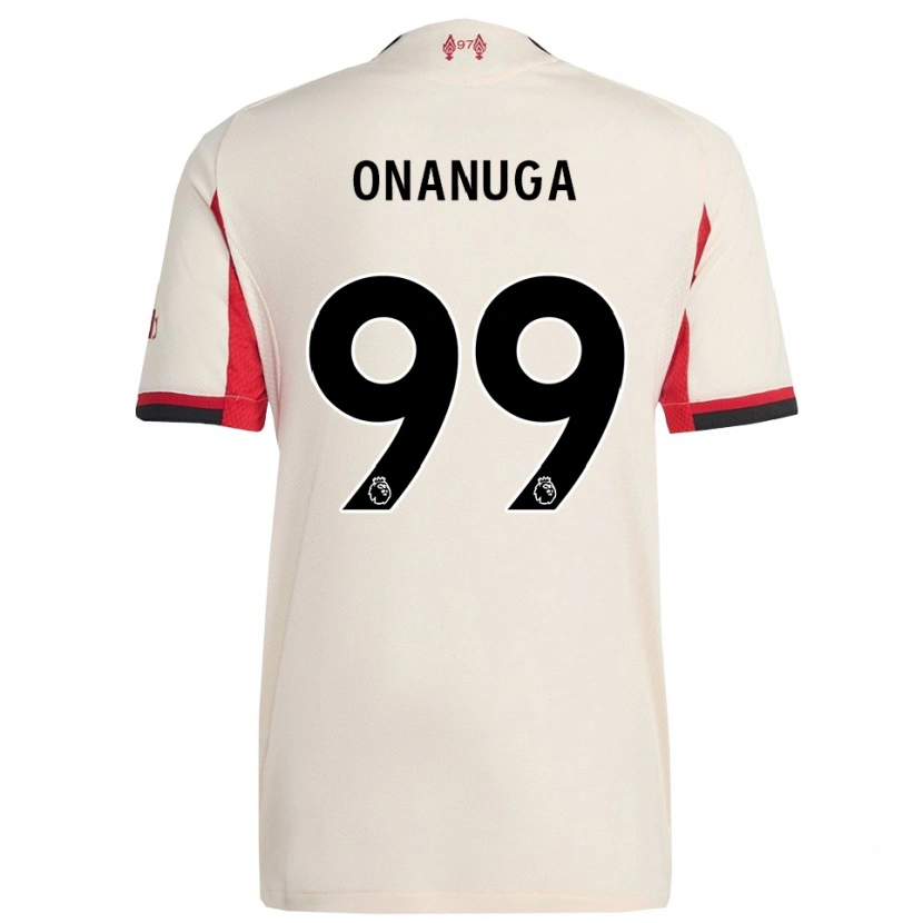 Danxen Mænd Fola Onanuga #99 Hvid Sort Udebane Spillertrøjer 2025/26 Trøje T-Shirt