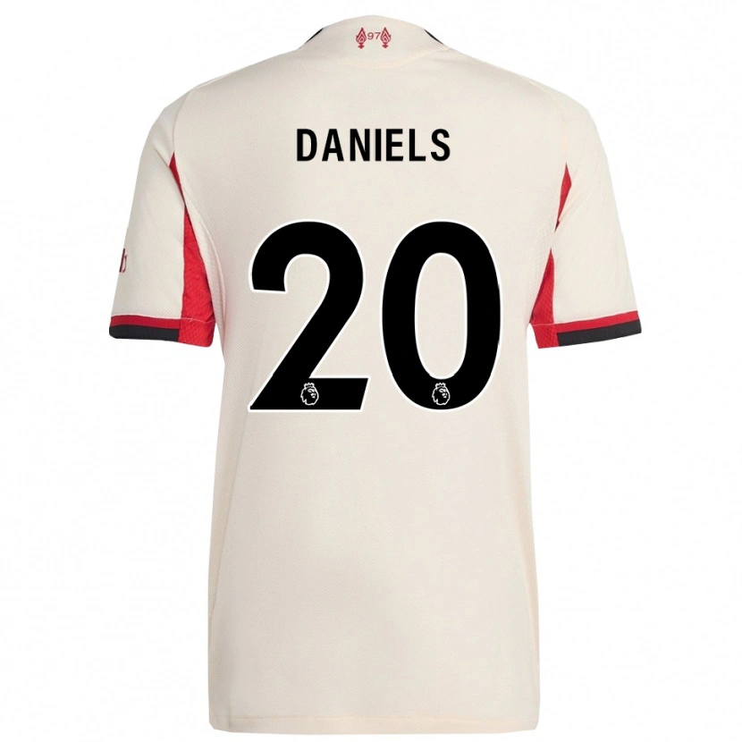 Danxen Mænd Yana Daniels #20 Hvid Sort Udebane Spillertrøjer 2025/26 Trøje T-Shirt