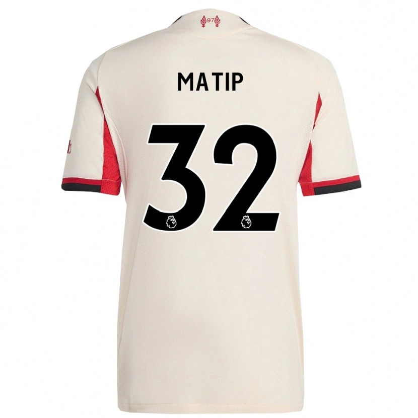 Danxen Mænd Joel Matip #32 Hvid Sort Udebane Spillertrøjer 2025/26 Trøje T-Shirt