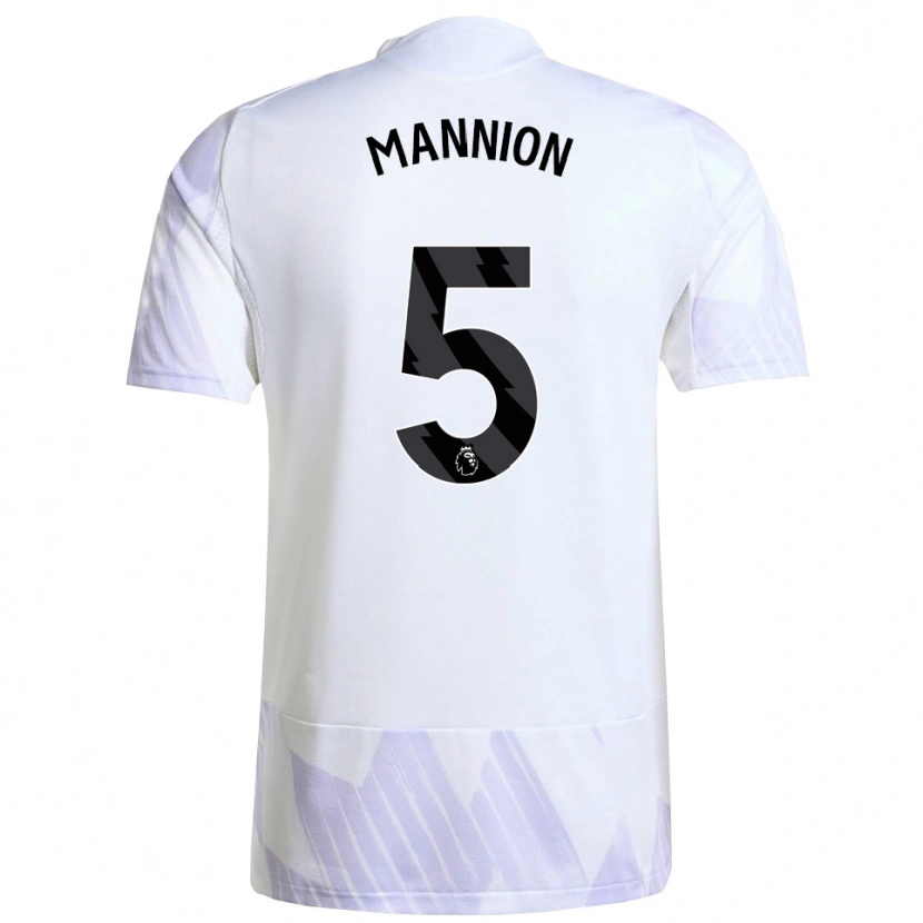 Danxen Mænd Aoife Mannion #5 Hvid Lilla Lilla Udebane Spillertrøjer 2025/26 Trøje T-Shirt