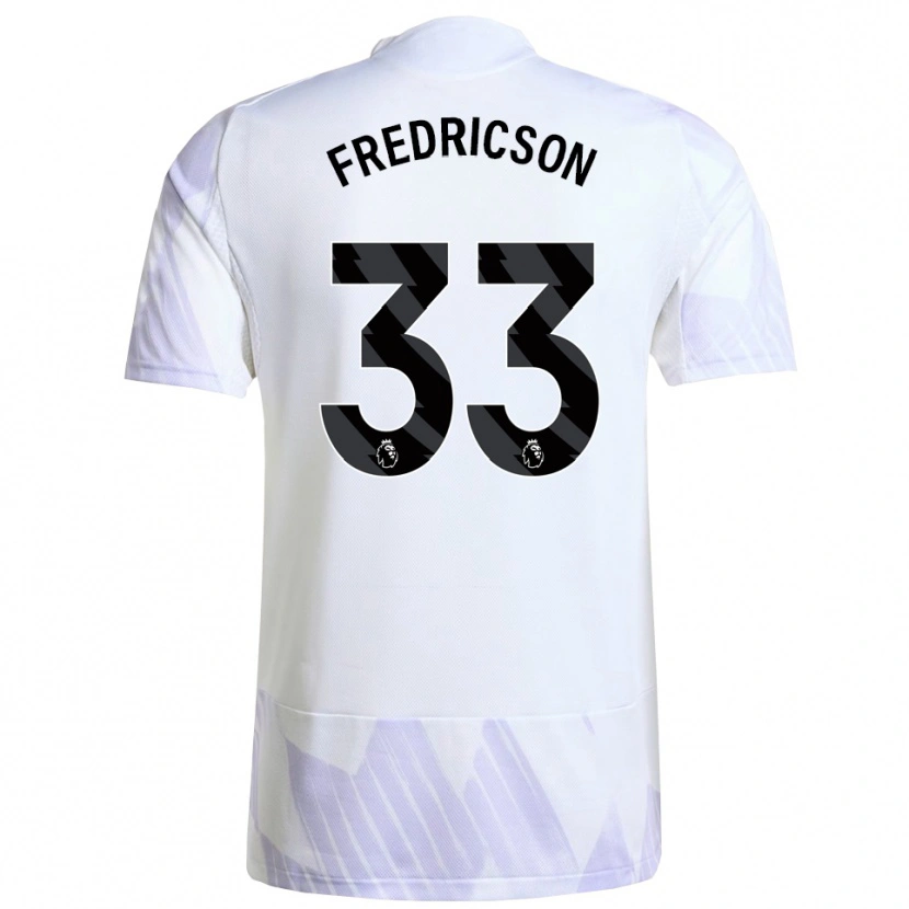 Danxen Mænd Tyler Fredricson #33 Hvid Lilla Lilla Udebane Spillertrøjer 2025/26 Trøje T-Shirt