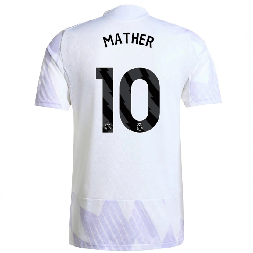 Danxen Mænd Sam Mather #10 Hvid Lilla Lilla Udebane Spillertrøjer 2025/26 Trøje T-Shirt