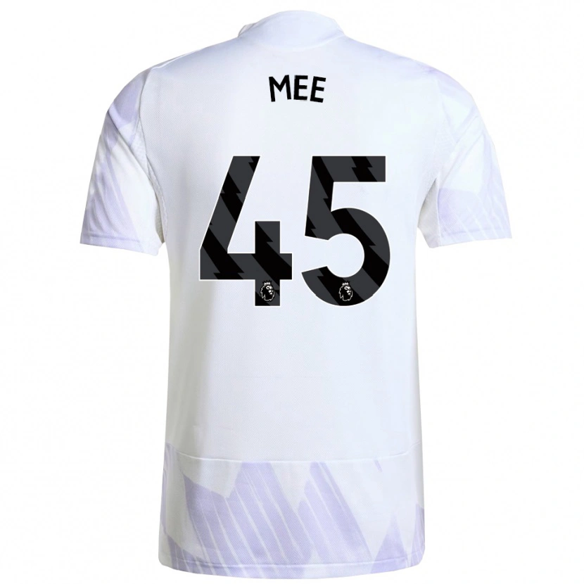 Danxen Mænd Dermot Mee #45 Hvid Lilla Lilla Udebane Spillertrøjer 2025/26 Trøje T-Shirt