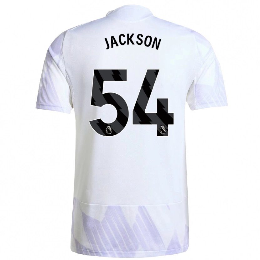 Danxen Mænd Louis Jackson #54 Hvid Lilla Lilla Udebane Spillertrøjer 2025/26 Trøje T-Shirt