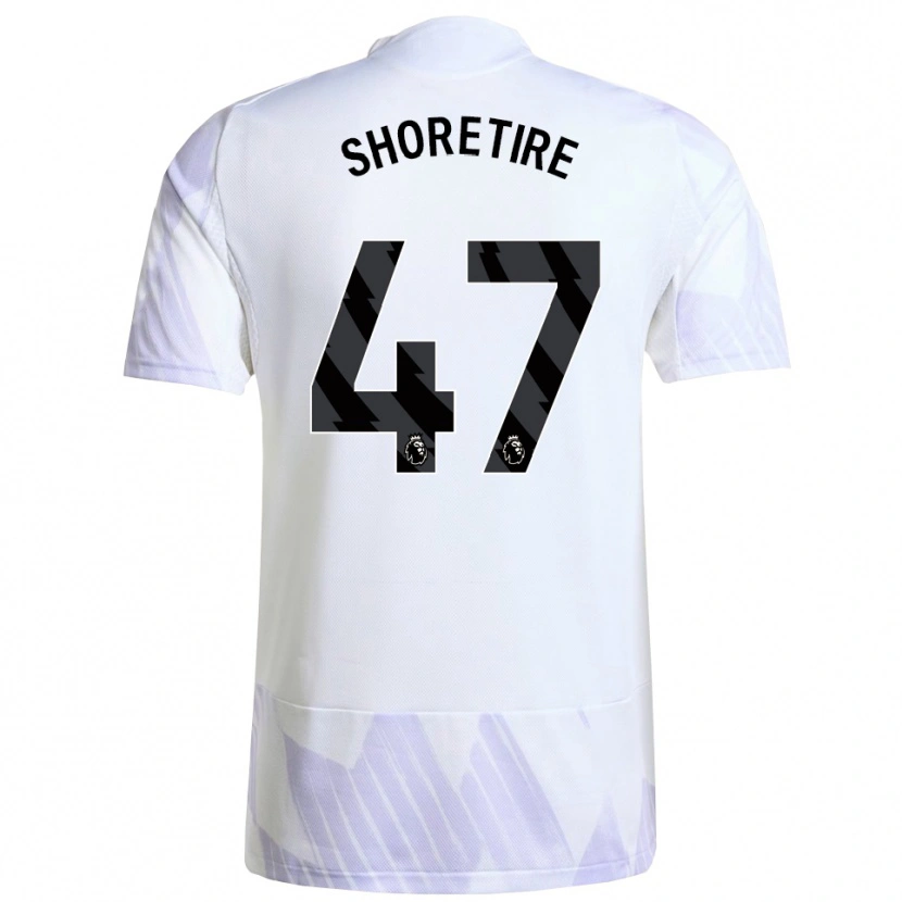 Danxen Mænd Shola Shoretire #47 Hvid Lilla Lilla Udebane Spillertrøjer 2025/26 Trøje T-Shirt