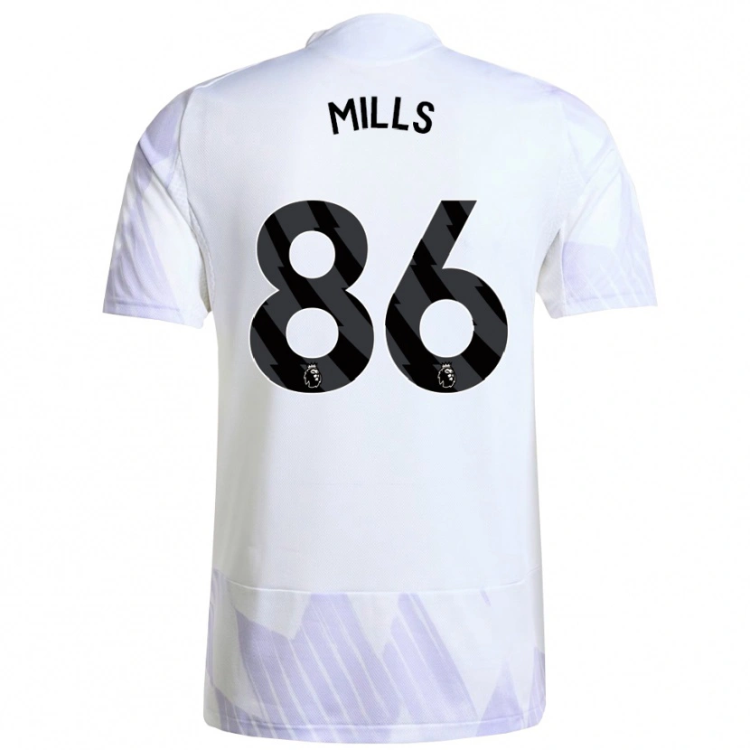 Danxen Mænd Albert Mills #86 Hvid Lilla Lilla Udebane Spillertrøjer 2025/26 Trøje T-Shirt