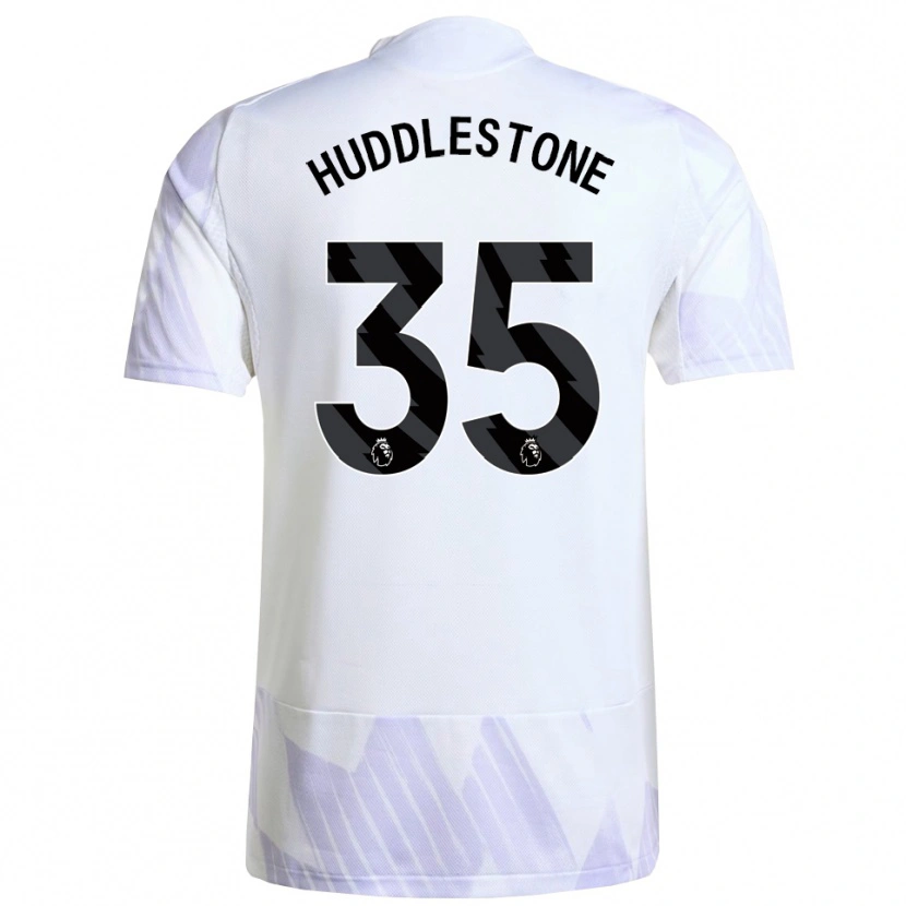 Danxen Mænd Tom Huddlestone #35 Hvid Lilla Lilla Udebane Spillertrøjer 2025/26 Trøje T-Shirt