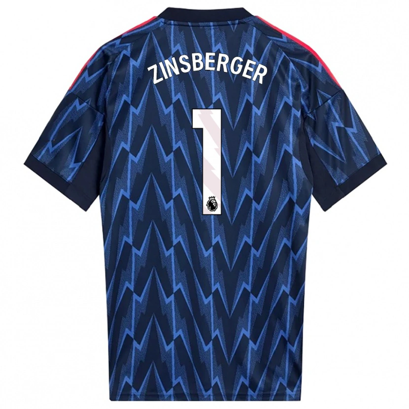 Danxen Mænd Manuela Zinsberger #1 Navy Rød Udebane Spillertrøjer 2025/26 Trøje T-Shirt