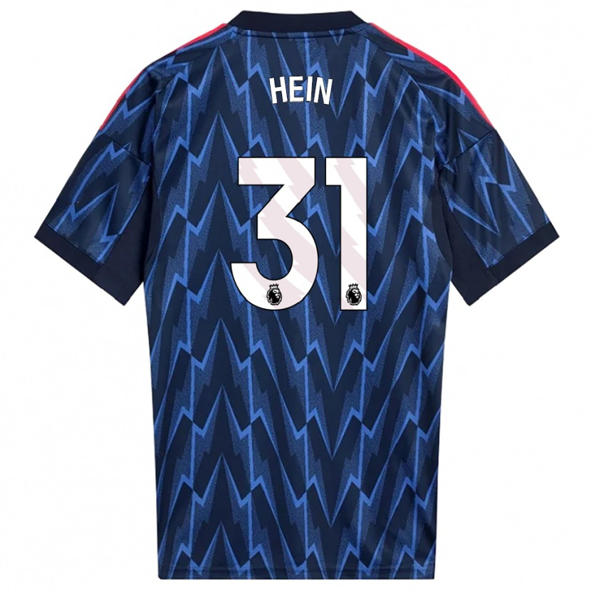Danxen Mænd Karl Hein #31 Navy Rød Udebane Spillertrøjer 2025/26 Trøje T-Shirt