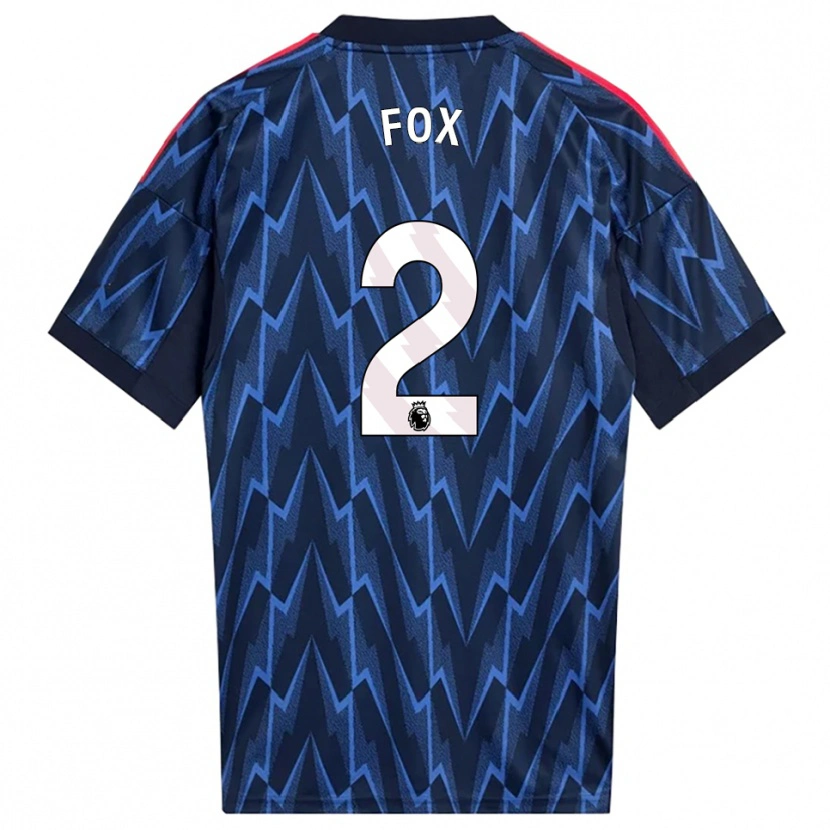 Danxen Mænd Emily Fox #2 Navy Rød Udebane Spillertrøjer 2025/26 Trøje T-Shirt