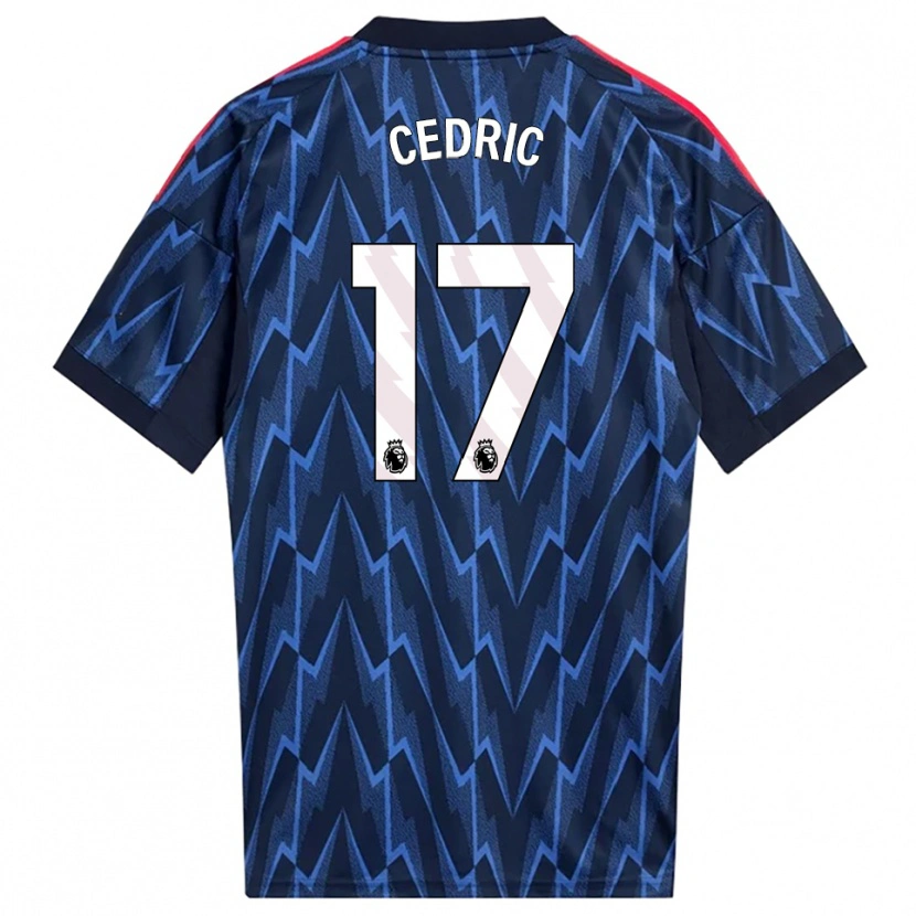 Danxen Mænd Cedric Soares #17 Navy Rød Udebane Spillertrøjer 2025/26 Trøje T-Shirt