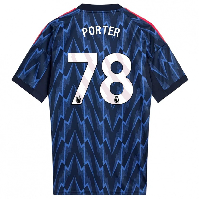 Danxen Mænd Jack Porter #78 Navy Rød Udebane Spillertrøjer 2025/26 Trøje T-Shirt