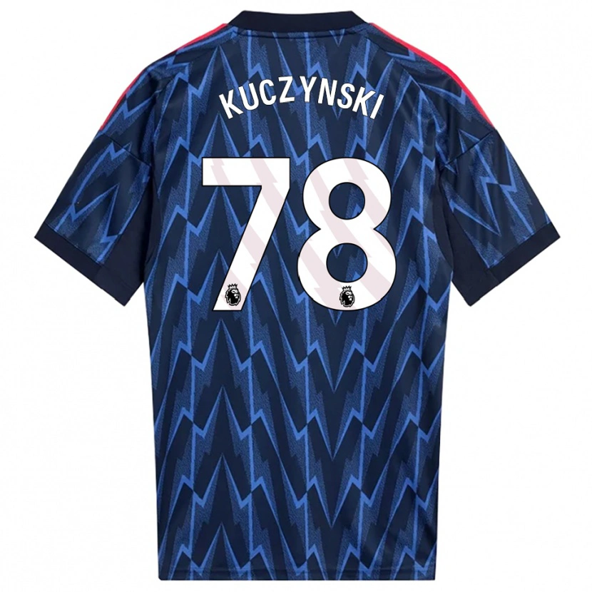 Danxen Mænd Max Kuczynski #78 Navy Rød Udebane Spillertrøjer 2025/26 Trøje T-Shirt
