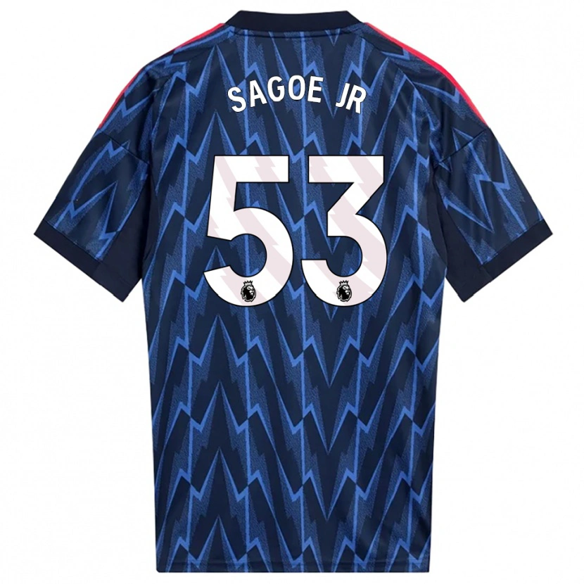 Danxen Mænd Charles Sagoe Jr #53 Navy Rød Udebane Spillertrøjer 2025/26 Trøje T-Shirt