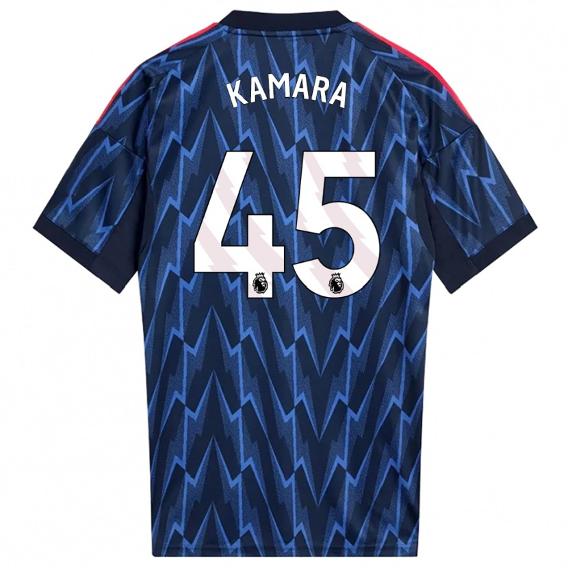Danxen Mænd Osman Kamara #45 Navy Rød Udebane Spillertrøjer 2025/26 Trøje T-Shirt