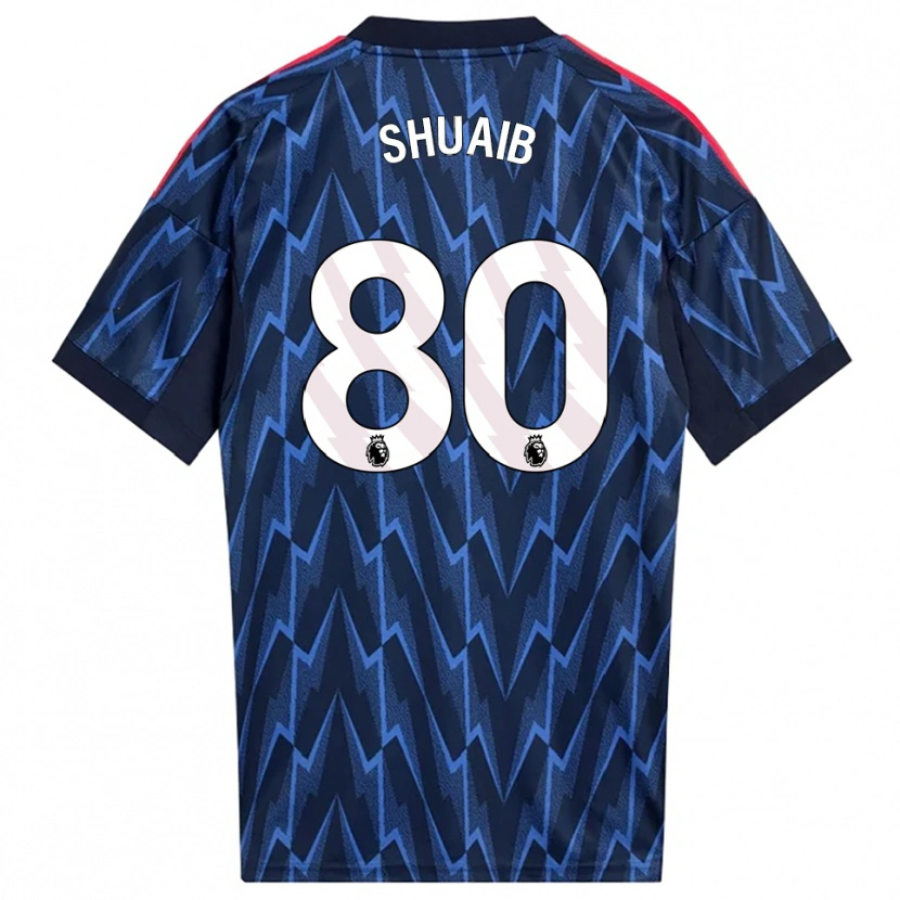 Danxen Mænd Zac Shuaib #80 Navy Rød Udebane Spillertrøjer 2025/26 Trøje T-Shirt