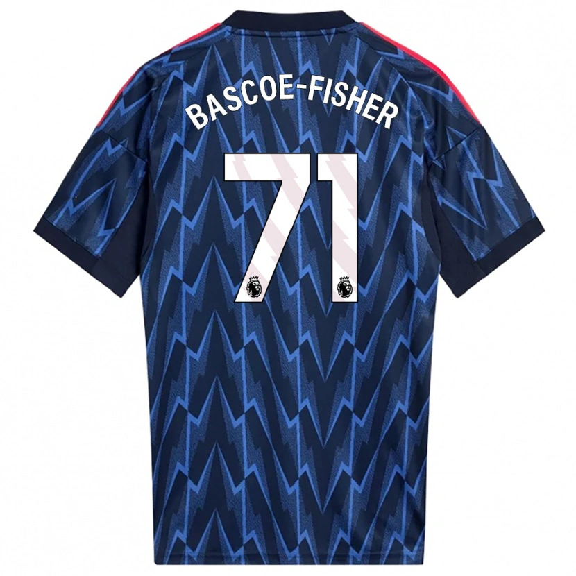 Danxen Mænd Jakai Bascoe-Fisher #71 Navy Rød Udebane Spillertrøjer 2025/26 Trøje T-Shirt