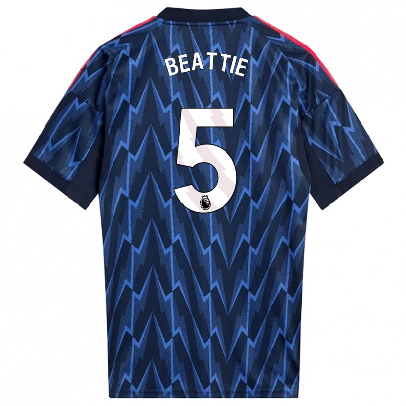 Danxen Mænd Jen Beattie #5 Navy Rød Udebane Spillertrøjer 2025/26 Trøje T-Shirt
