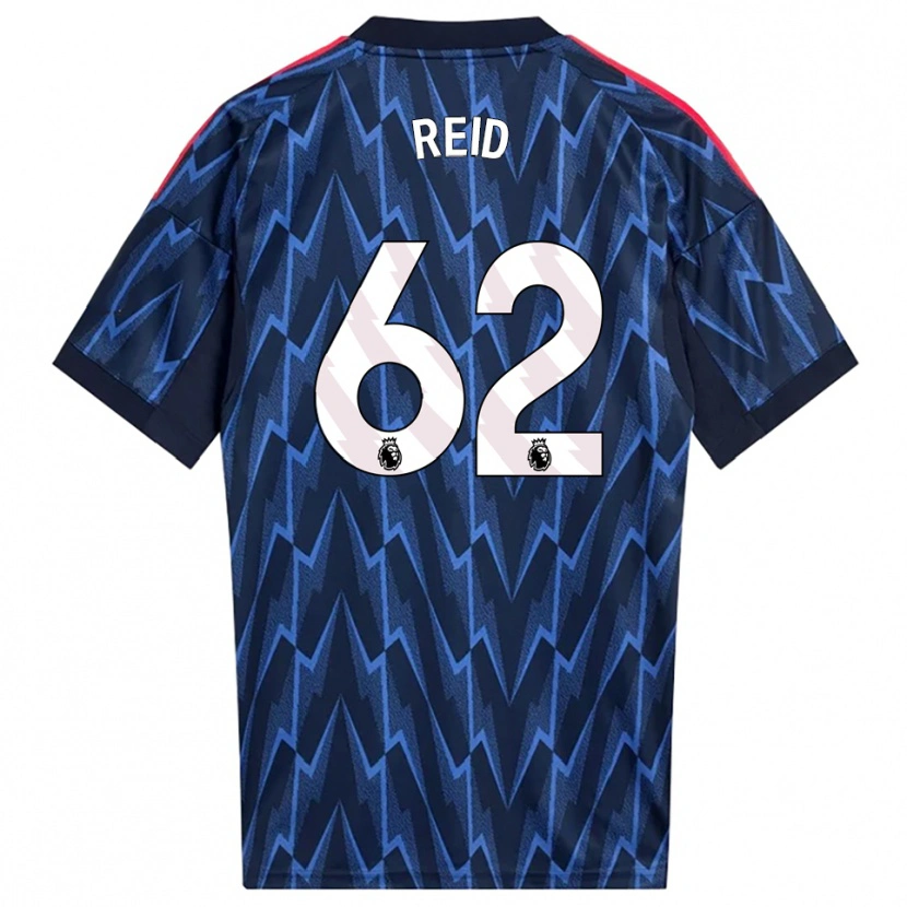 Danxen Mænd Katie Reid #62 Navy Rød Udebane Spillertrøjer 2025/26 Trøje T-Shirt