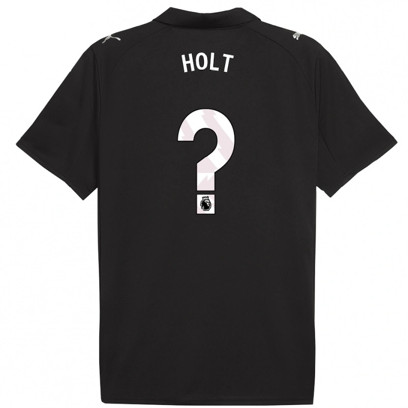 Danxen Mænd Charlie Holt #0 Sort Hvid Udebane Spillertrøjer 2025/26 Trøje T-Shirt