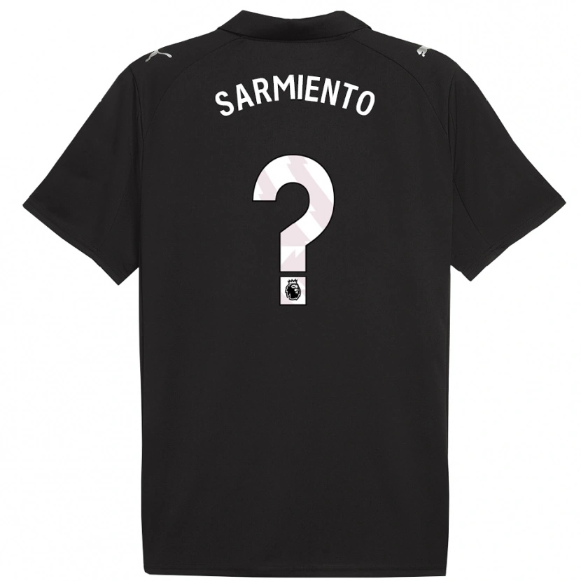 Danxen Mænd Darío Sarmiento #0 Sort Hvid Udebane Spillertrøjer 2025/26 Trøje T-Shirt