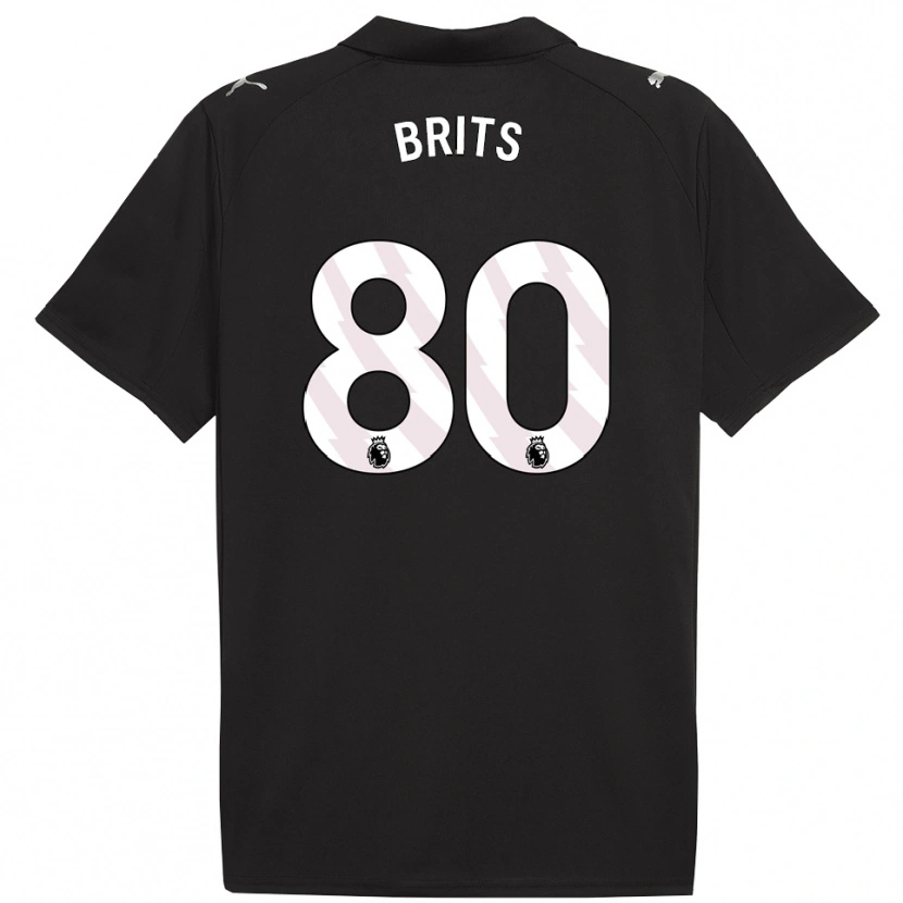 Danxen Mænd Spike Brits #80 Sort Hvid Udebane Spillertrøjer 2025/26 Trøje T-Shirt