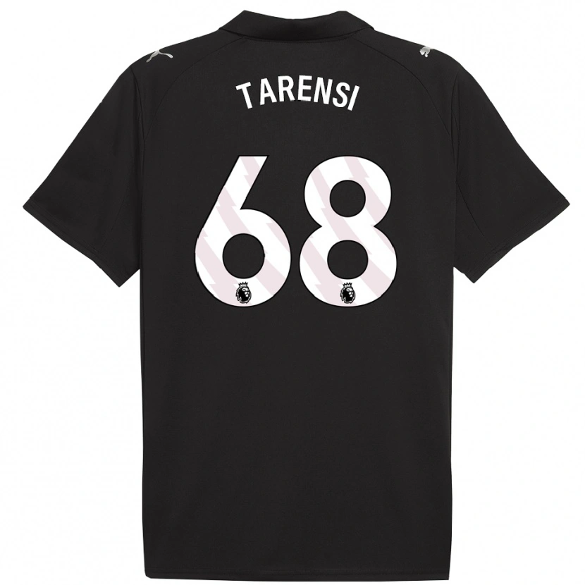 Danxen Mænd Oscar Tarensi #68 Sort Hvid Udebane Spillertrøjer 2025/26 Trøje T-Shirt