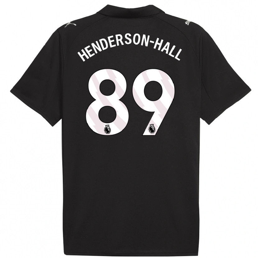 Danxen Mænd Matty Henderson-Hall #89 Sort Hvid Udebane Spillertrøjer 2025/26 Trøje T-Shirt