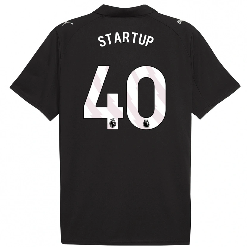 Danxen Mænd Katie Startup #40 Sort Hvid Udebane Spillertrøjer 2025/26 Trøje T-Shirt