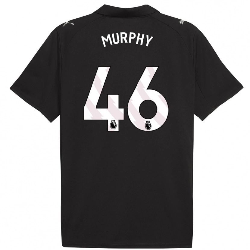 Danxen Mænd Lily Murphy #46 Sort Hvid Udebane Spillertrøjer 2025/26 Trøje T-Shirt