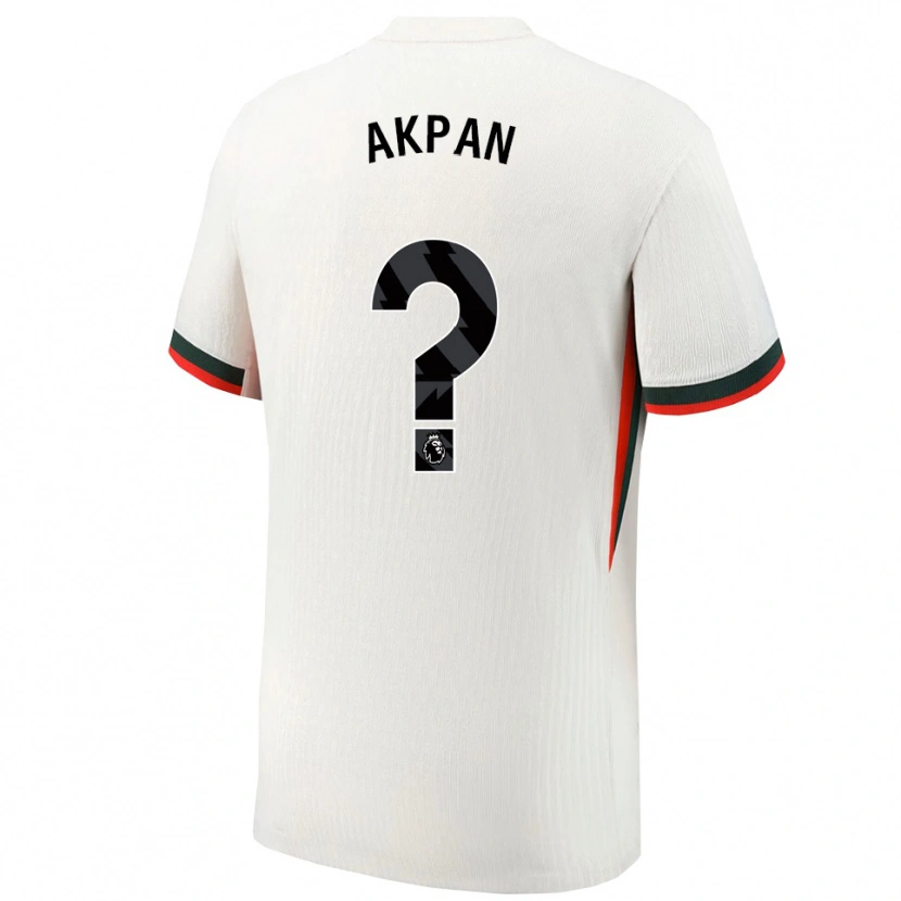 Danxen Mænd Ashanti Akpan #0 Hvid Grøn Udebane Spillertrøjer 2025/26 Trøje T-Shirt