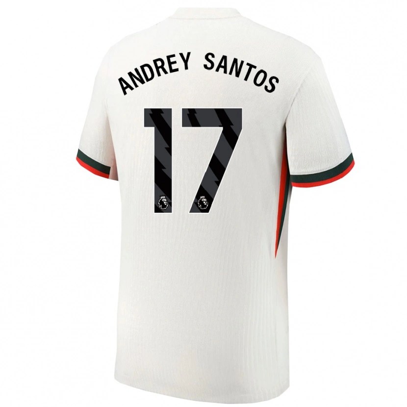 Danxen Mænd Andrey Santos #17 Hvid Grøn Udebane Spillertrøjer 2025/26 Trøje T-Shirt