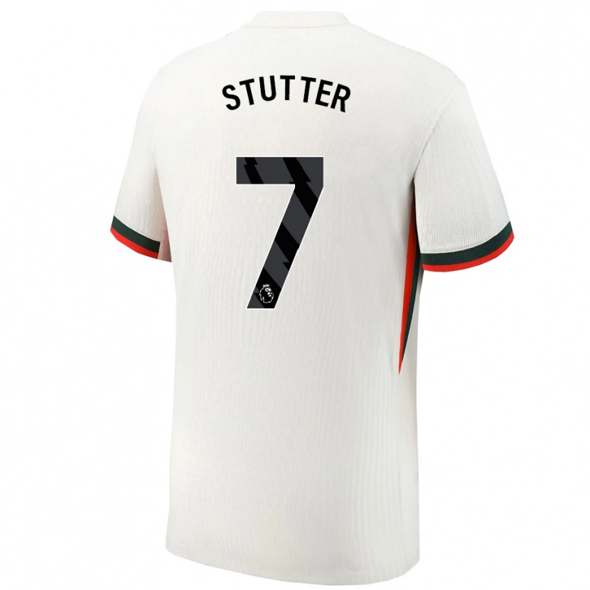 Danxen Mænd Ronnie Stutter #7 Hvid Grøn Udebane Spillertrøjer 2025/26 Trøje T-Shirt