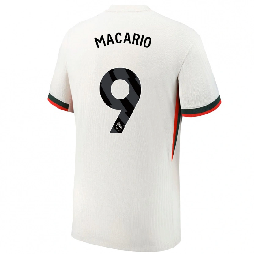 Danxen Mænd Catarina Macario #9 Hvid Grøn Udebane Spillertrøjer 2025/26 Trøje T-Shirt