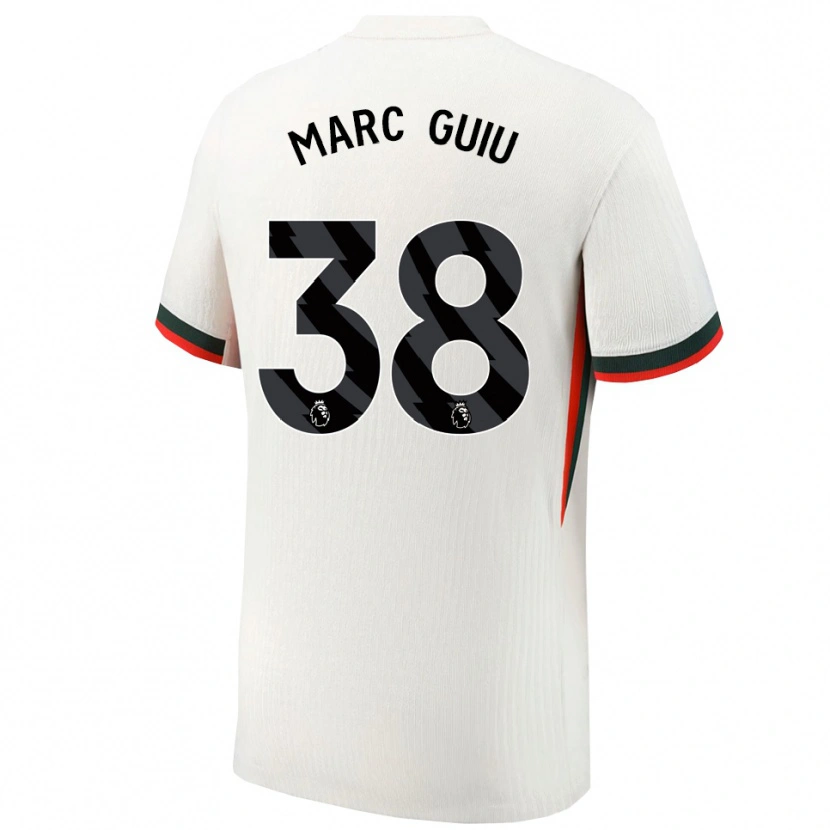 Danxen Mænd Marc Guiu #38 Hvid Grøn Udebane Spillertrøjer 2025/26 Trøje T-Shirt