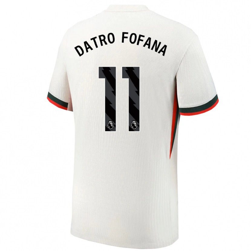 Danxen Mænd David Datro Fofana #11 Hvid Grøn Udebane Spillertrøjer 2025/26 Trøje T-Shirt