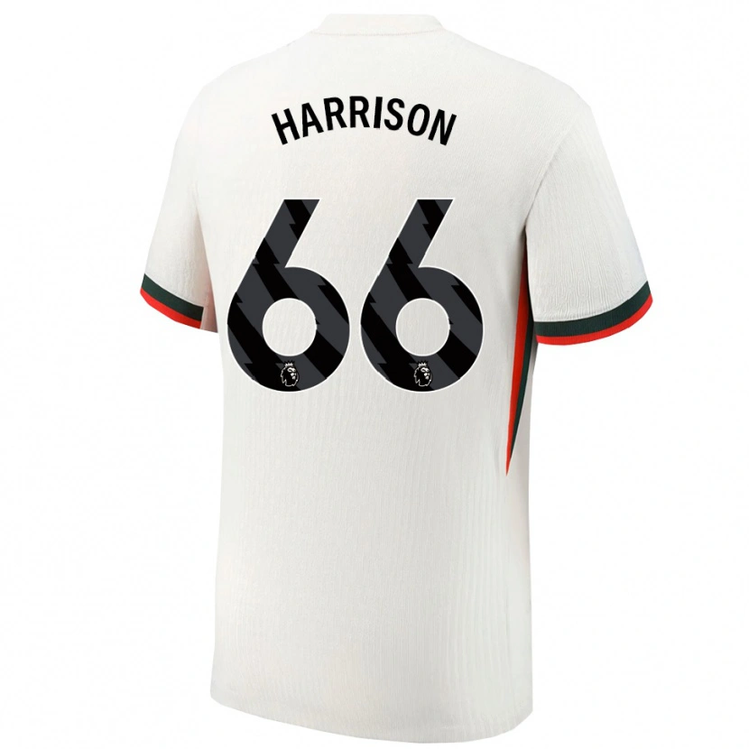 Danxen Mænd Ollie Harrison #66 Hvid Grøn Udebane Spillertrøjer 2025/26 Trøje T-Shirt