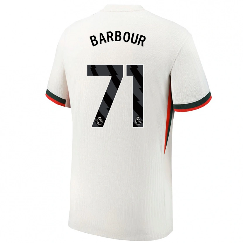Danxen Mænd Kobe Barbour #71 Hvid Grøn Udebane Spillertrøjer 2025/26 Trøje T-Shirt