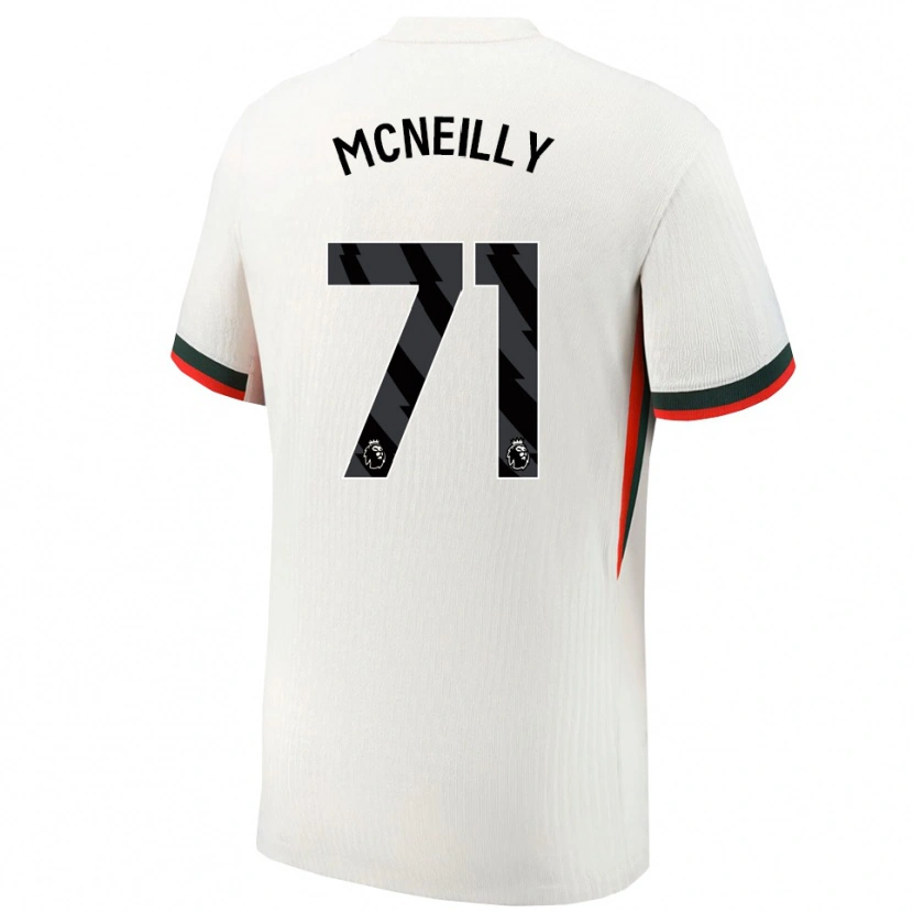 Danxen Mænd Donnell Mcneilly #71 Hvid Grøn Udebane Spillertrøjer 2025/26 Trøje T-Shirt
