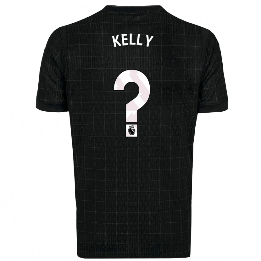 Danxen Mænd Kyle Kelly #0 Sort Grå Udebane Spillertrøjer 2025/26 Trøje T-Shirt
