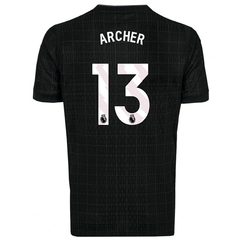 Danxen Mænd Samual Archer #13 Sort Grå Udebane Spillertrøjer 2025/26 Trøje T-Shirt