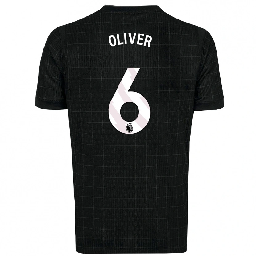Danxen Mænd Dexter Oliver #6 Sort Grå Udebane Spillertrøjer 2025/26 Trøje T-Shirt
